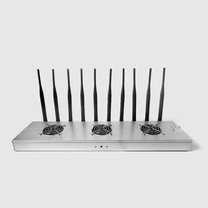 Bloqueador de sinal de telefone de mesa 100 W 10 antena GPS frequência