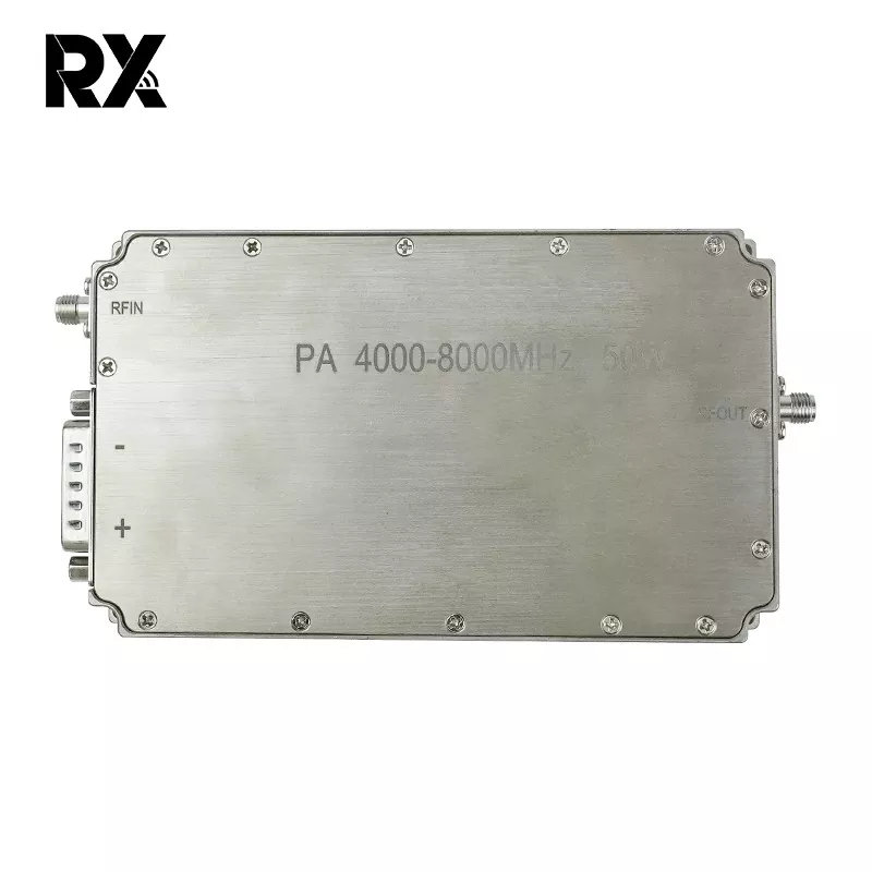 Sistema RF de amplificador de potência de banda C ultralarga 4-8 GHz 50W